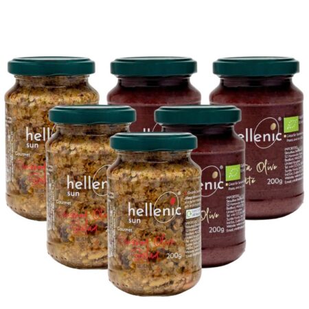 Olive Pâté & Salad Bundle: Kalamata Pâté & Crushed Olive Salad (6 Pack x 200g) – Hellenic Sun
